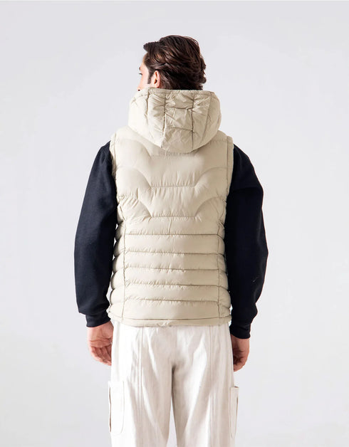 HOODED PUFFER VEST